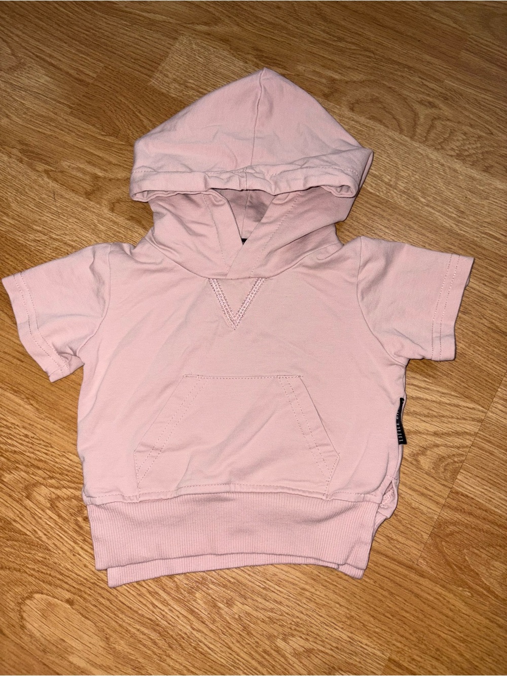 Little Bipsy Pink Hooded Short-Sleeve Pullover